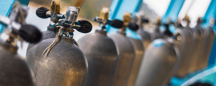 Газовые баллоны в Телецентре